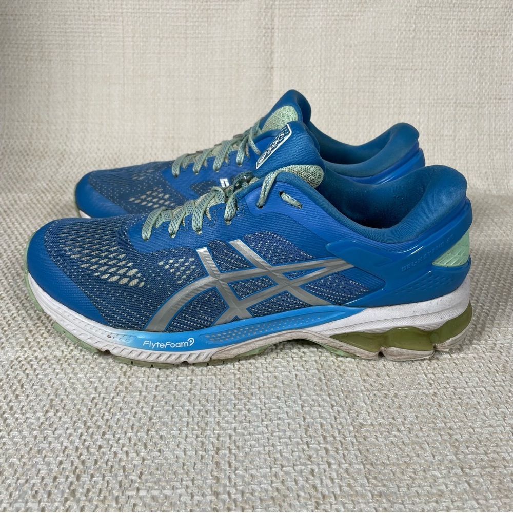 ASICS Gel Kayano 26 Blue Running Shoe Blue Womens 10.5 - Picture 6 of 14